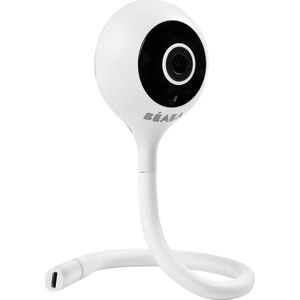 BEABA, Babyfoon Zen Connect, Full HD 1090p camera, walkietalkie, lang bereik, mobiele en wifi-verbinding, slaapliedjes, flexibele stang, wit