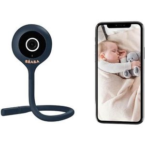 Béaba, Babyfoon Zen Connect, Babyfoon Zen Connect, Full HD 1090p, Walkietalkie, Lange Bereik, Mobiele en WLAN-verbinding, Slaapliedjes, Flexibele Staaf, Nachtblauw