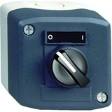 Drukknopkast met keuzeschakelaar - Zwart - 1NO - I/O - Harmony - Schneider Electric - XALD134