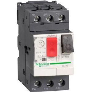 Schneider Electric | GV2ME08 - motorbeveiligingsschakelaar, 3p, 2,5-4A, knopbediening, schroefaansluiting - 45 x 89 x 78,2 mm
