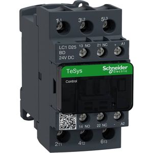 Tesys d – 3-POLIGER schütz, AC3 – 25A, motorkontakte. no+ nc, 24-V-DC-SPULE, schraubanschlüsse