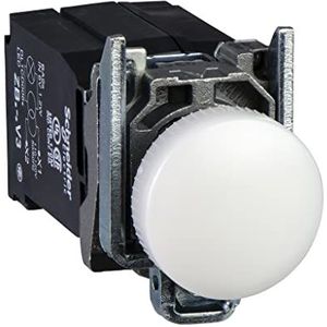 Schneider XB4BV31 lichtmelder, wit, transformator 110-120V 50/60Hz Ba 9s, lamp 6V
