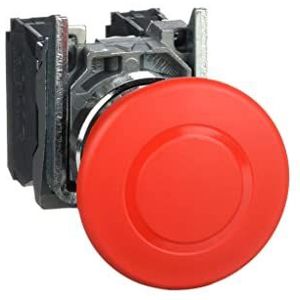 Schneider Electric - XB4BT845 Pilztaster Frontring Metall, mit NOT-Aus-Schalter, rund, rückstellbar 12