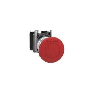 XB4BS8444 Pilztaster Frontring Metall, mit NOT-Aus-Schalter, rund, rückstellbar 1 - Schneider Electric