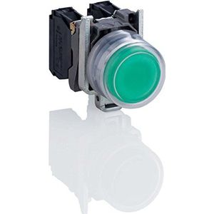 Schneider XB4BP383B5EX lichtdrukknop, siliconen dop, groen, 1S, drukknop, LED 24V AC, ATEX