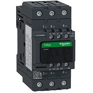 Schneider Electric Schakelaar LC1D40AGD 40A 125V Tesys D Contactor – 3P (3 No) – AC-3 – <= 440V 40A – standaard spoel 125V DC