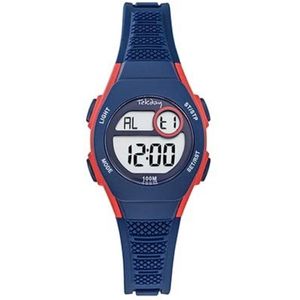 Tekday-Horloge-Kinderhorloge-Digitaal-Alarm-Stopwatch-Timer-Datum-Backlight-10ATM waterdicht-Zwemmen-Sporten-28MM-Blauw/Rood