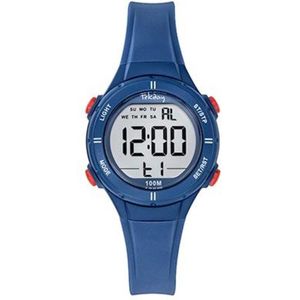 Tekday-Horloge-Unisex-Kinderhorloge-Digitaal-Alarm-Stopwatch-Timer-Datum-Backlight-10ATM waterdicht-Zwemmen-Sporten-32MM-Rood/Blauw