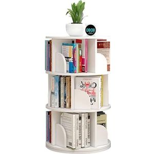 Boekenkast Roterende display-boekenplank Creatieve ronde draaiende boekenkast Vloerstaande planken Uniek draaibaar opbergrek Woonkamer (Color : A, Size : 46 * 98cm)