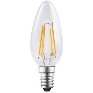 Energaline 63306 energiebesparende LED-kaarslampen met gloeidraad, 4 W = 40 W, warmwit, kleine fitting E14