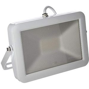 Electraline 63506, Lamp spot Slim buitenverlichting, IP65 LED met beugel, 50 Watt, Wit