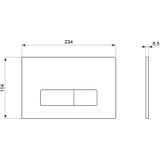 Oleas M2 bedieningspaneel mat chroom voor Ideal Standard ProSys inbouwreservoir