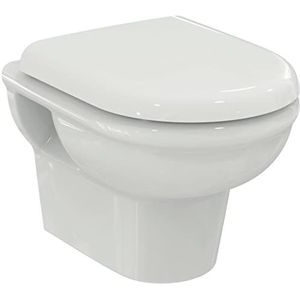 Ideal Standard R051101 WC-pakket Exacto wanddiepspoeltoilet zonder spanrand (RimLS+) incl. WC-bril softclose (softclosemechanisme) wit