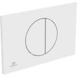 Ideal Standard Oleas Bedieningsplaat voor ProSys toiletbakken, 2 hoeveelheden mechanische drukknoppen van ABS-kunststof, wit (mat)