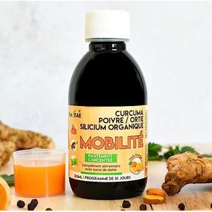 Organisch silicium, chondroïtine, glucosamine, piperine, MSM, kurkuma | Gemaakt in Frankrijk | Bestseller voor gewrichten | Siroop Mobiliteit - Gewrichtspijn