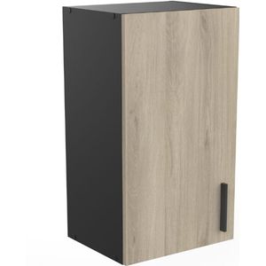 Hangkast Romanie 40 cm 1 draaideur en 1 legplank-Kronberg eik/matzwart