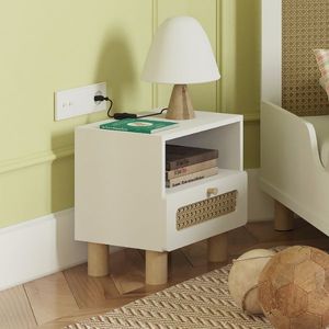CBA - Nachtkastje - Wit - MDF - 40cm