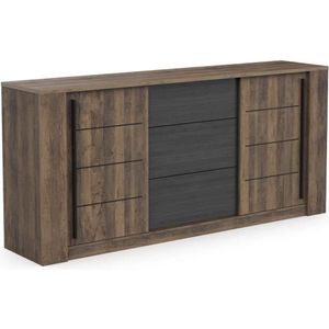 Dressoir Monaco | 206 x 44,9 x 94 cm | Bruin