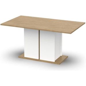 ACCESS enkele eettafel - 6 personen - Hamilton eik en wit decor - L 160 x D 78 x H 90 cm - DEMEYERE