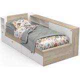 Bed Liva 90 x 190/200 cm-Kronberg eik/mat wit