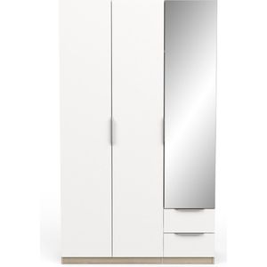 Demeyere - Kleiderschrank mit 3 Türen, 2 Schubladen und 1 Spiegel Ghost - L119,4 cm