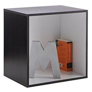 13Casa - Simply D7 - boekenkastmodule, afmetingen: 40 x 30 x 40 H cm, kleur: zwart, wit, mat: MDF.