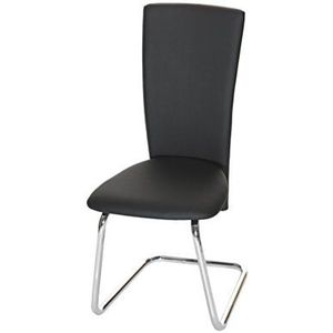 13Casa Chic D21-4 stoelen van kunstleer - zwart