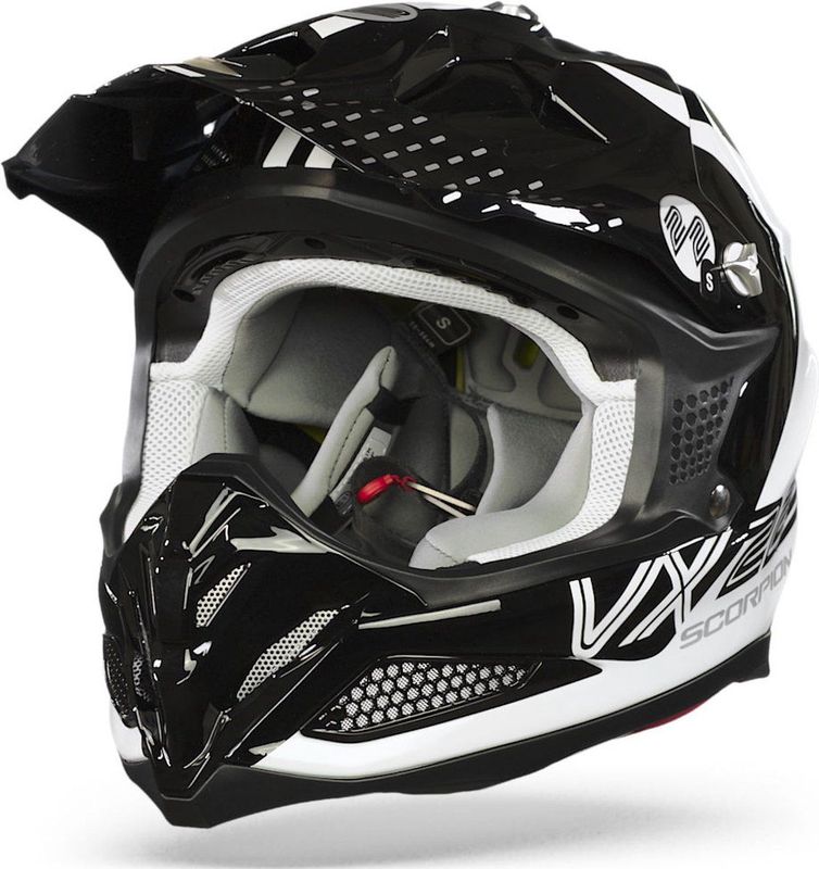 Scorpion - VX-22 Air Ares - Crosshelm - Wit-Zwart-Neon Geel