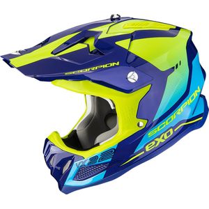 Scorpion - VX-22 Air Attis - Crosshelm - Blauw-Neon Geel