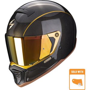 Scorpion - EXO-HX1 Carbon - Helm - Zwart-Goud - Materiaal: Carbon
