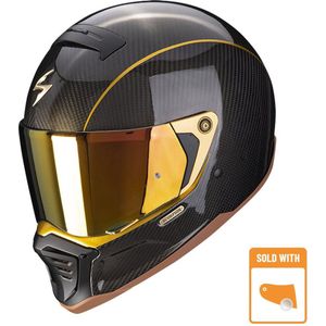 Scorpion - EXO-HX1 Carbon Se - Helm - Zwart-Goud - Veiligheidshelm