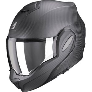 Modulaire Helm Scorpion EXO-TECH EVO Carbon Solid Mat Zwart