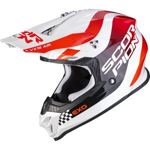 Scorpion VX-16 Evo Air Soul Wit-Rood Crosshelm Maat XL