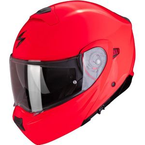 Scorpion EXO-930 EVO Solid, opklapbare helm, Neon-Rood, XXL