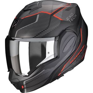 Scorpion EXO-TECH EVO ANIMO Matt Black-Red - Maat XL - Integraal helm - Scooter helm - Motorhelm - Zwart - Scooterhelmen mannen en vrouwen.