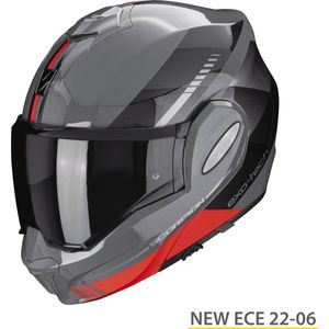 Scorpion - EXO-TECH EVO GENRE - Integraal Helm - Grijs Zwart Rood - Scooterhelm