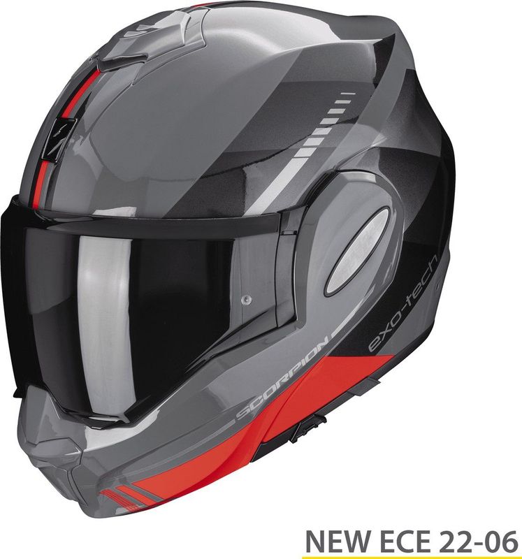 Scorpion - EXO-TECH EVO GENRE - Integraal Helm - Grijs Zwart Rood - Scooterhelm