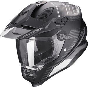 Scorpion ADF-9000 Air Desert, enduro helm, Mat Zwart/Zilver, L