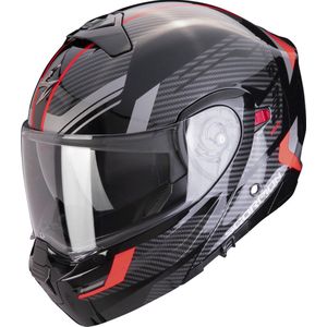 Scorpion - Exo-930 Evo Sikon - Motorhelm - Black-Silver-Red