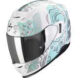 Scorpion - Exo-520 Evo Air Fasta - Integraalhelm - Wit / Lichtblauw - Polycarbonaat schaal
