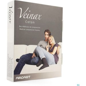 Veinax Kous Katoen Man 2 Lang Zwart Maat 2