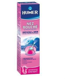 Humer - Neusspray Volwassenen - 100% zeewater - Hypertoon - Verstopte neus - vanaf 15 jaar - 50ml