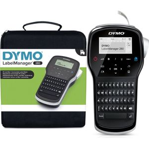 DYMO DYMO LabelManager 280 oplaadbare, draagbare labelmakerkit | QWERTY-toetsenbord | met 2 rollen D1-labels en een draagkoffer (2091152) - België