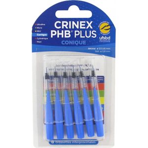Crinex - PHB Plus - Brossettes Dentaire - 6 Stuks - Tynex - Conique