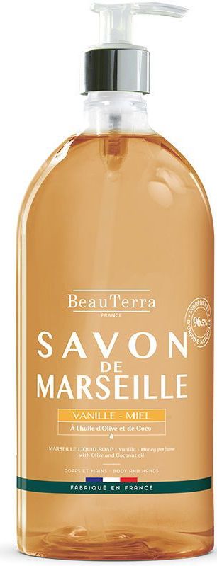 BeauTerra Vloeibare Marseille Zeep - Vanille/Honing 1000 zeep