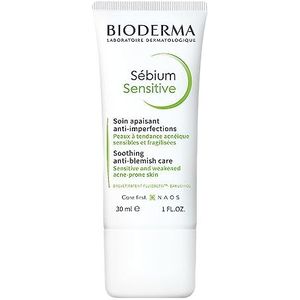 Bioderma Sébium Sensitive Intensieve hydraterende en kalmerende crème voor Uitgerdroogde en Geirriteerde Huid na Acne Behandeling 30 ml