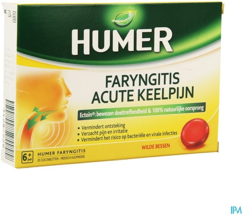 HUMER - FARYNGITIS - Keeltabletten - Ectoin® - Natuurlijke Celbescherming