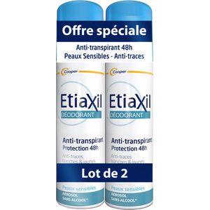Etiaxil Anti-transpirant Deodorant 48H Protection Aerosol Set van 2 x 150 ml