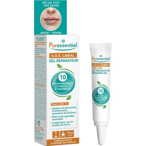 Puressentiel Sos Lippen Gel 10 Essentiele Olie 5 ml  -  Puressentiel