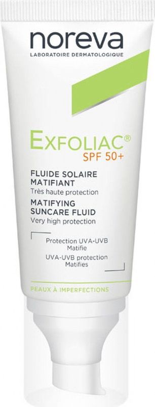 Noreva - Exfoliac Mattifying Suncare Fluid - SPF 50+ - 40 ml